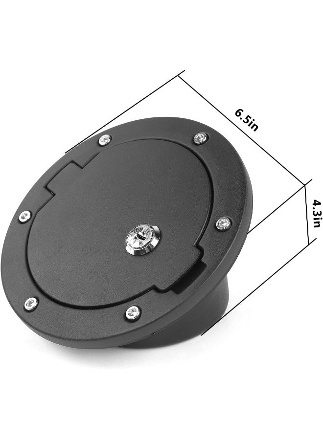 JeCar JeCar Fuel Door Cover Locking Gas Cap Cover for 2007-2018 Jeep Wrangler JK & Unlimited  - Image 5