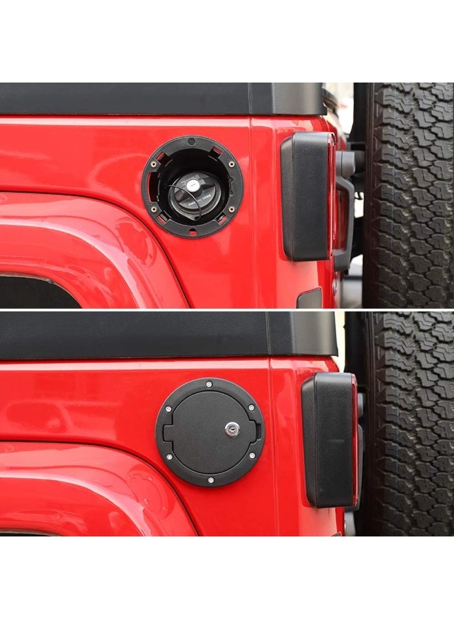 JeCar JeCar Fuel Door Cover Locking Gas Cap Cover for 2007-2018 Jeep Wrangler JK & Unlimited  - Image 3