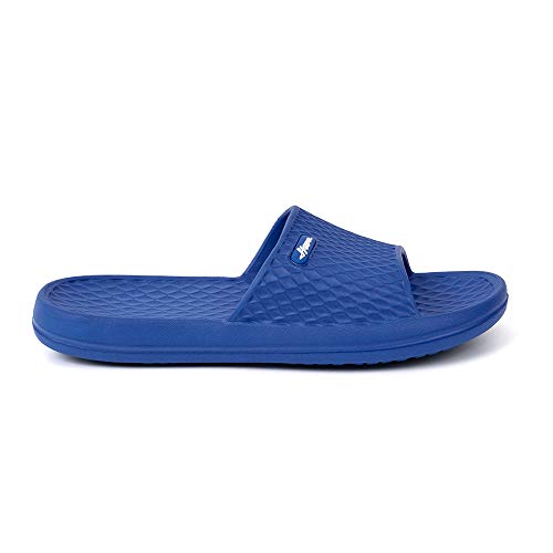 FUNKYMONKEY Mens Bathroom Shower Slippers Indoor Home Beach Non Slip Sandal (10 M US, Royal Blue) - Image 2