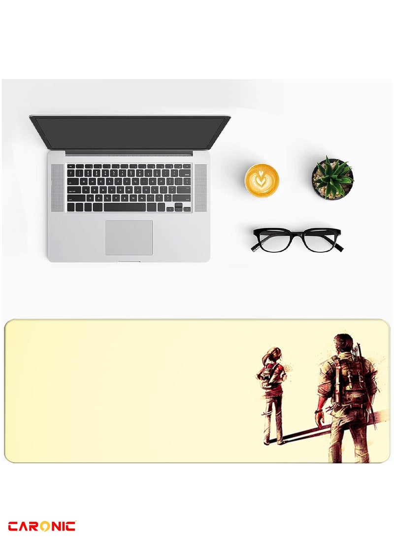 Large Gaming Mouse Pad with Superior Micro Weave Cloth Extended Desk Mousepad with Stitched Edges Non-Slip Base Water Resist Keyboard Pad For Gamer And Office Home TLO 184