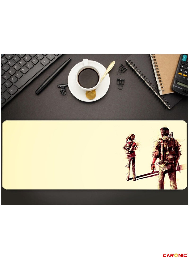 Large Gaming Mouse Pad with Superior Micro Weave Cloth Extended Desk Mousepad with Stitched Edges Non-Slip Base Water Resist Keyboard Pad For Gamer And Office Home TLO 184