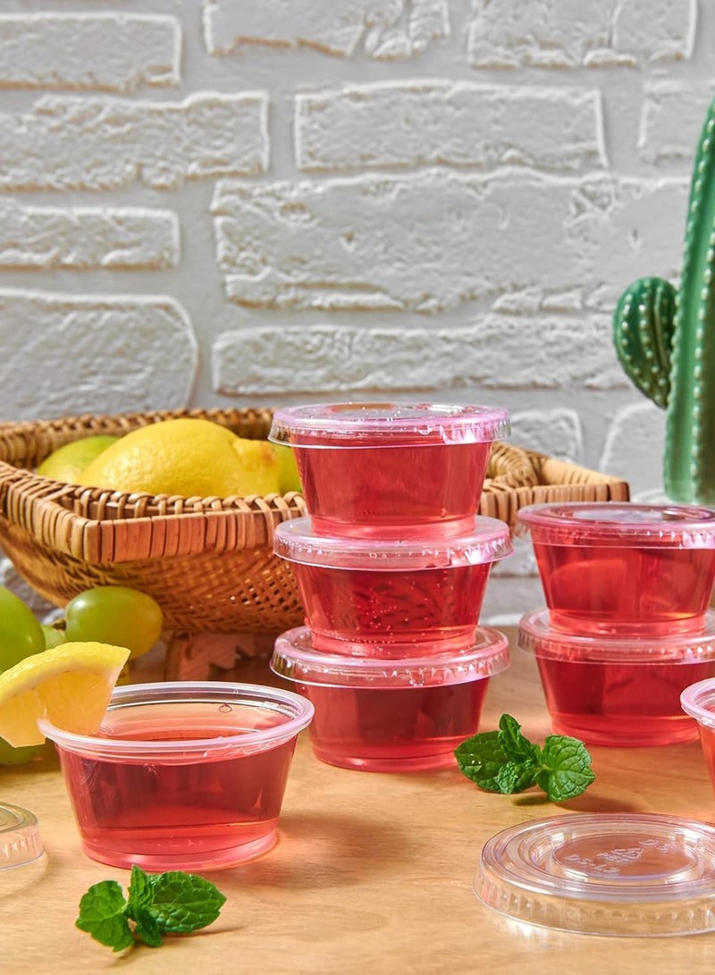 Jelly Shot Cups with Lids Small Container 3.2 oz 100 Count Disposable for Salad, Sauce, Dressing, Snacks, Dip - Image 3