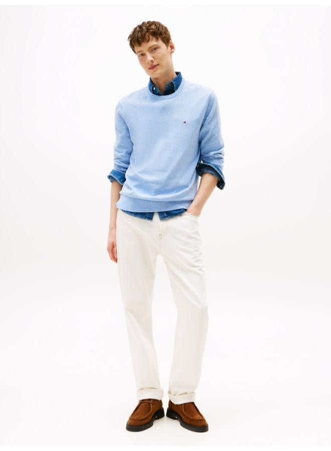 TOMMY HILFIGER Flag Embroidery Crew Neck Jumper - Image 4