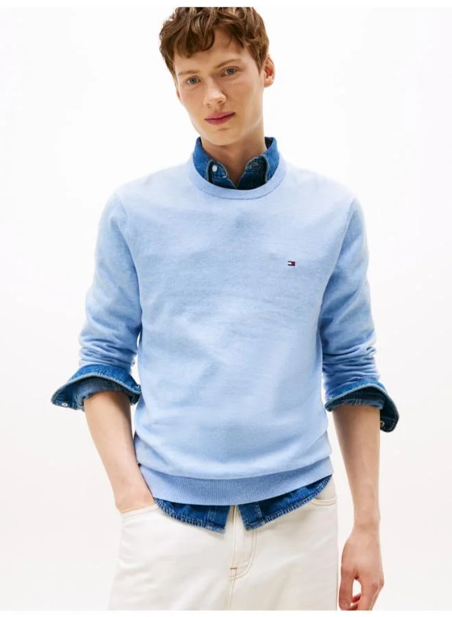 TOMMY HILFIGER Flag Embroidery Crew Neck Jumper