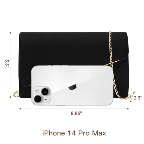 CurvChic Clutch Purses for Women Evening Bag Faux Suede Formal Party Wedding Cocktail Prom - Image 2