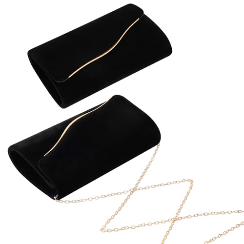 CurvChic Clutch Purses for Women Evening Bag Faux Suede Formal Party Wedding Cocktail Prom - Image 5