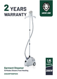 GREEN LION Steam Iron 2000W Portable Household Garment Steamer 5 Functional 1.8L / Easy To Use / Time-Saving & Effective Steam Iron  - White  - Image 1