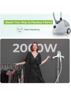 GREEN LION Steam Iron 2000W Portable Household Garment Steamer 5 Functional 1.8L / Easy To Use / Time-Saving & Effective Steam Iron  - White  - Image 5
