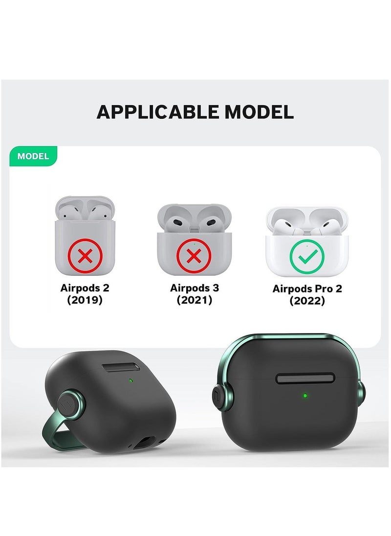 Anmi AirPods Pro 2 2nd Generation Case Cover, Creative Musician Headset Secure Lock Design Protective Case with Keychain Compatible with Airpods Pro 2 2022  for Women Men, Green - Image 5