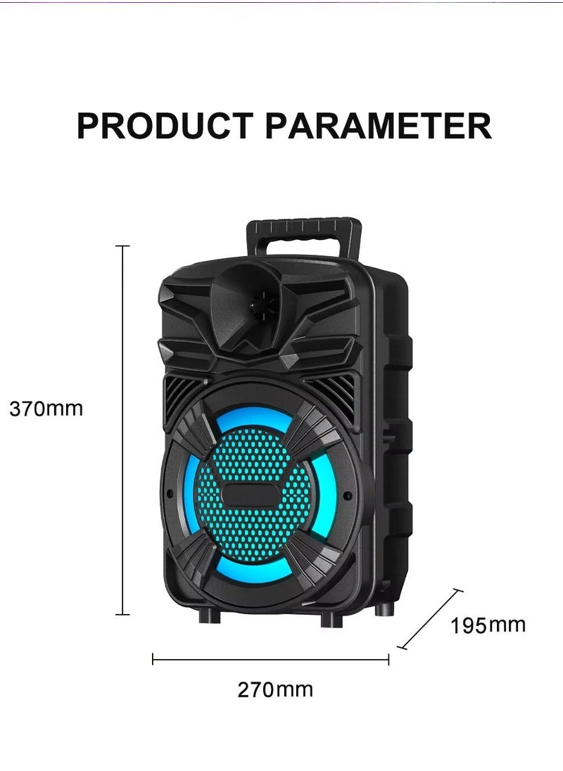 Bastec - Wireless Bluetooth Speaker, Stereo Sound, FM Radio, TF Memory, USB Input, Mic Input rechargeable - Image 1