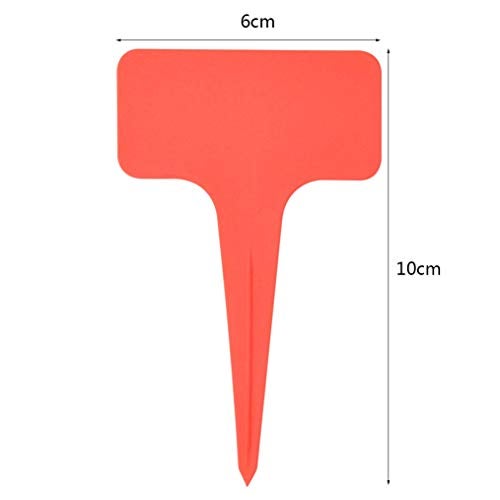 GREWERY Tags, Markers for Trees, Plants, Saplings | Set of 50 Tags | T Shape | Broad Writing Area | Durable | Made of Long Lasting Plastic | 10 cm x 6 cm | Waterproof, Weatherproof, Reusable (Mix Color) - Image 2