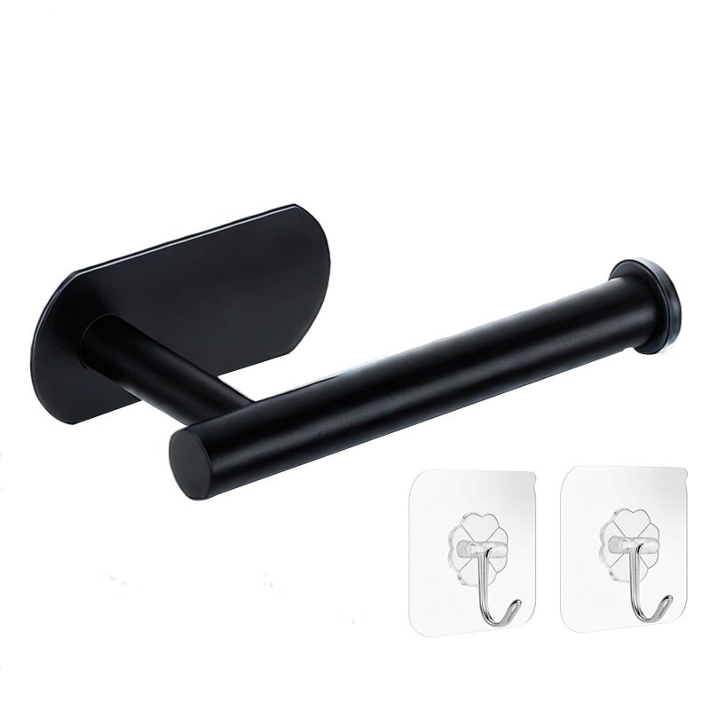WYSE WYSE Self Adhesive Black Toilet Paper HolderStick on Toilet Paper Holder for BathroomToilet Paper Roll HoldersSUS304 Stainless Steel RV Toilet Roll Holder 