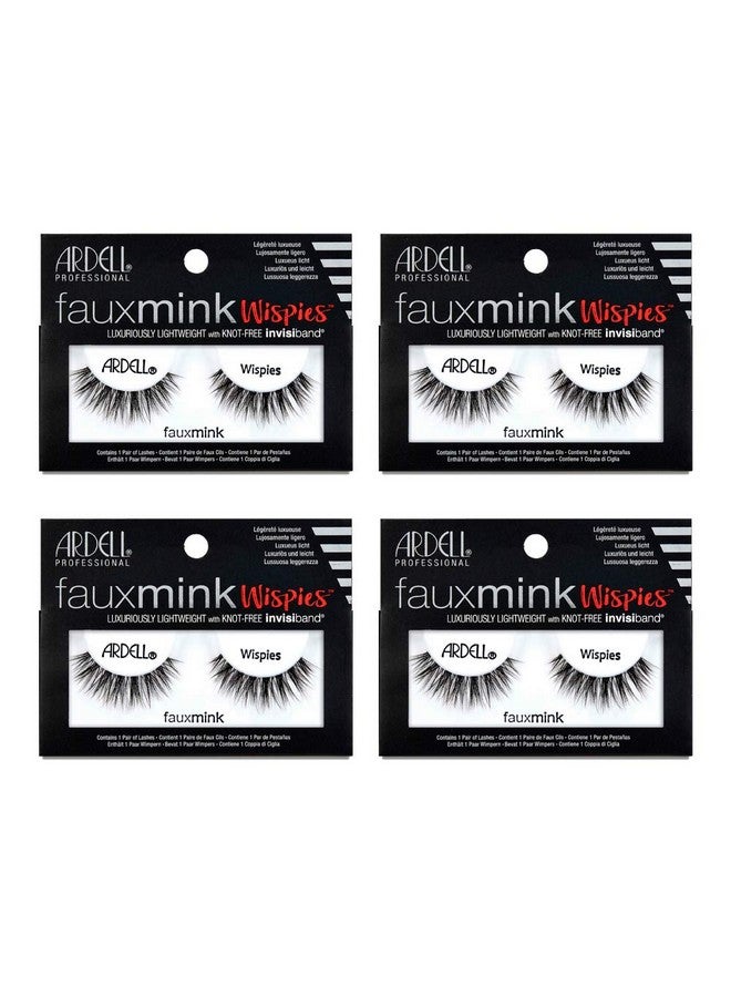 Ardell False Eyelashes Faux Mink Lashes Wispies, 4 Pack - Image 1