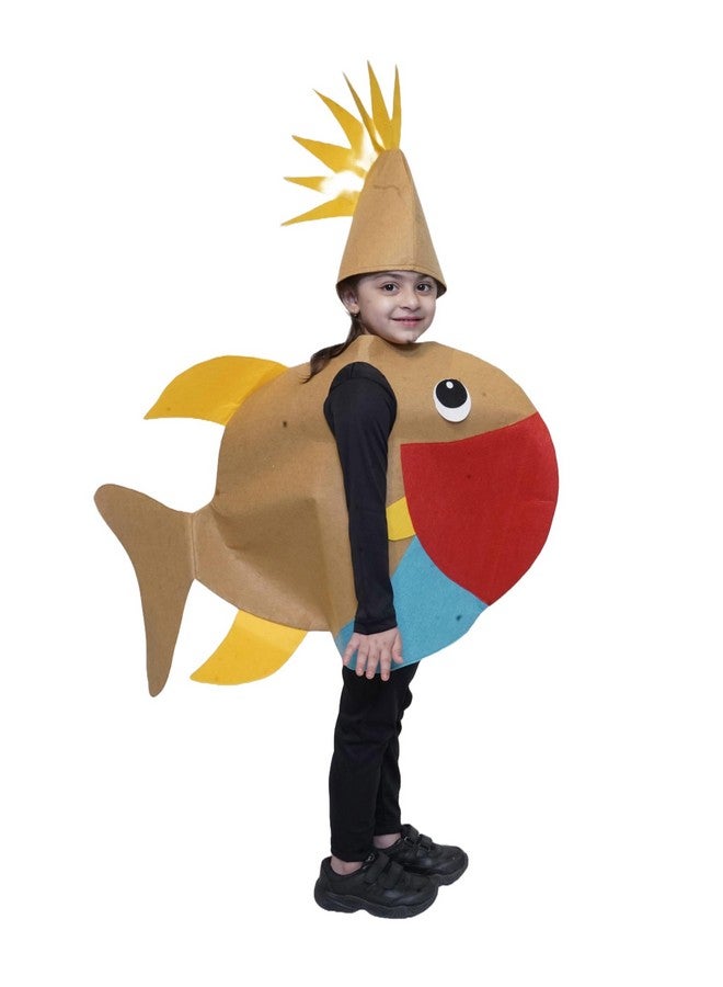 Kaku Fancy Dresses Polyester Puffer Fish Cutout For Kids, Water Animal Costume For Boys & Girls (Freesize/Only Cutout With Cap), Multicolor - Image 4