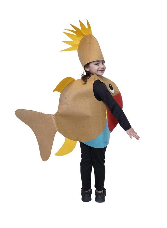 Kaku Fancy Dresses Polyester Puffer Fish Cutout For Kids, Water Animal Costume For Boys & Girls (Freesize/Only Cutout With Cap), Multicolor - Image 2