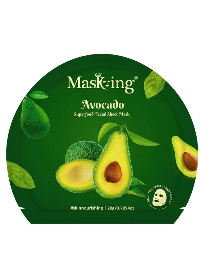 MasKing Superfood Avocado Sheet Mask for Skin Brightening, Hydrating for Women and Men, Pack of 1 - Image 1