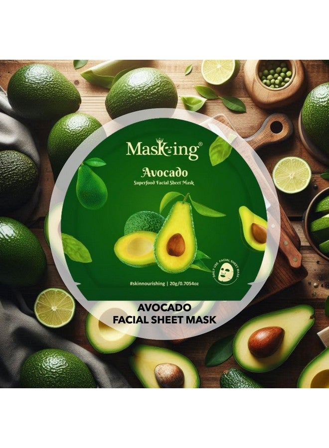MasKing Superfood Avocado Sheet Mask for Skin Brightening, Hydrating for Women and Men, Pack of 1 - Image 2