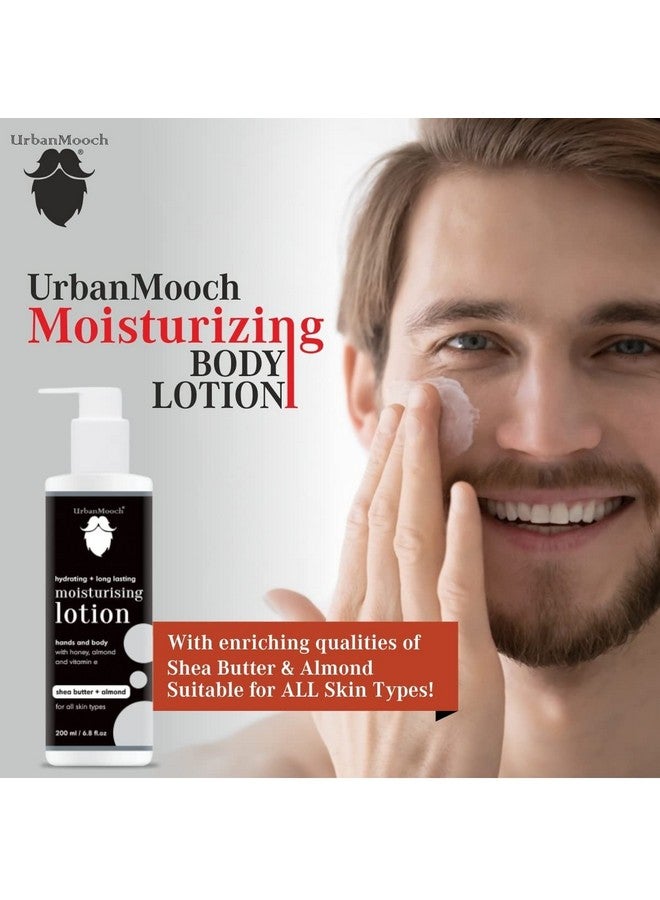 UrbanMooch Hand & Body Lotion For Men, Enriched With Honey & Almond, 24Hr Moisturization, Non-Sticky, Deep Haydration, Paraben Free, 200Ml - Image 2