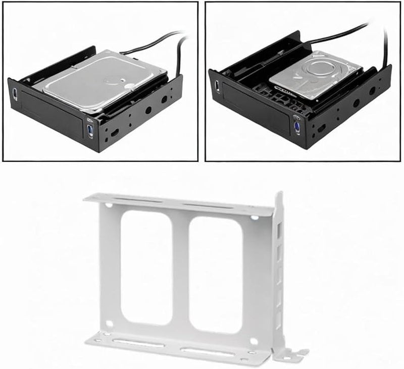 شريط تركيب قرص صلب داخلي أبيض مزدوج مقاس 2.5 بوصة لحامل SSD و HDD - Image 5