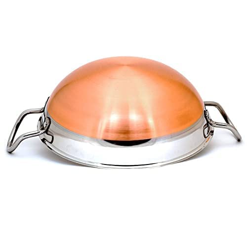 MUKE Stainlss Steel Copper Bottom Kadai Ideal Utensils for Daily Usage Silver Copper 2 ROUND 02 001 - Image 3