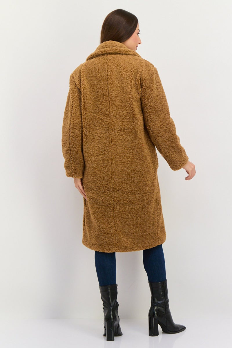 Bearpaw Women Textured Trench Coat, Tan - Image 4