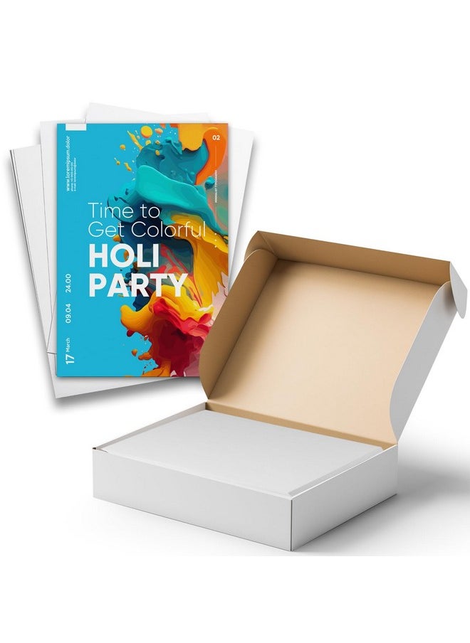 Hamilco - White Cardstock Thick Paper - Flat 4.5" X 6.25" A6 Blank Index Flash Note & Post Cards - 100 Lb Card Stock For Printer - 100 Pack (Bright) - Image 1
