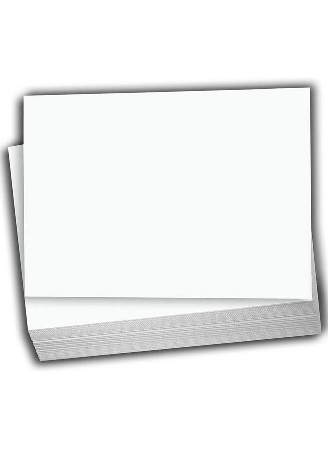 Hamilco - White Cardstock Thick Paper - Flat 4.5" X 6.25" A6 Blank Index Flash Note & Post Cards - 100 Lb Card Stock For Printer - 100 Pack (Bright) - Image 1