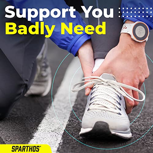 Sparthos Lace Up Ankle Brace - Adjustable Support for Running, Basketball, Volleyball - for Injury Recovery and Sprains - Compression Stabilizer Braces - For Men & Women (Gray - Large) - Image 2