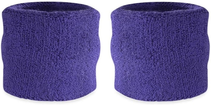 Kids Wrist Sweatbands - Athletic Cotton Terry Cloth Sports Wristbands for Kids (Pair)