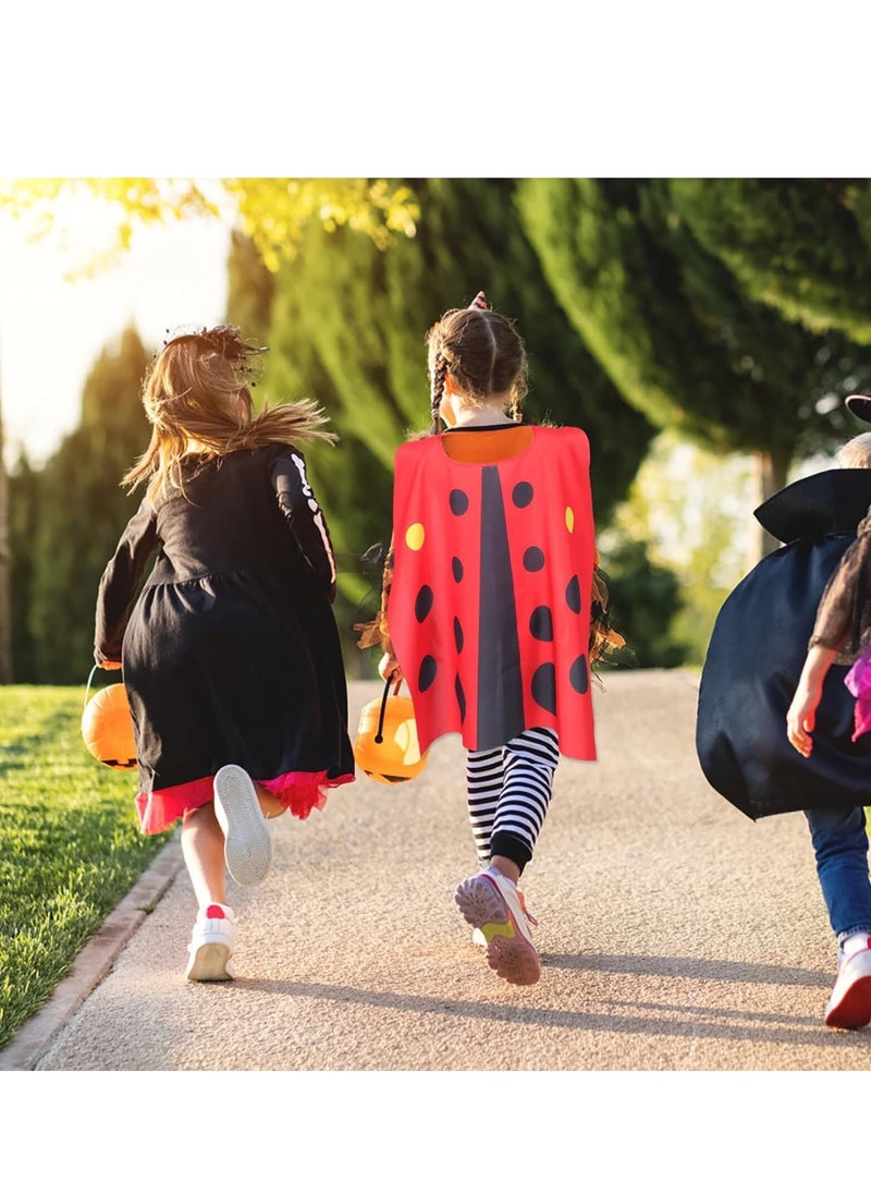Captaintech Ladybug Costume Masquerade Mask Costumes Performance Clothes Suit Cloak Clothing Set Props Accessories Child Fabric Jungle Theme Party Supplies Stage  - Image 4