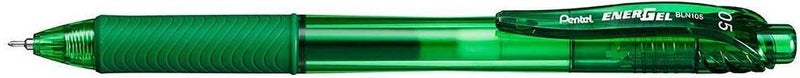 Pentel Energel-X Retractable Gel Pen BLN105-D – 0.5 mm Tip, Green Ink