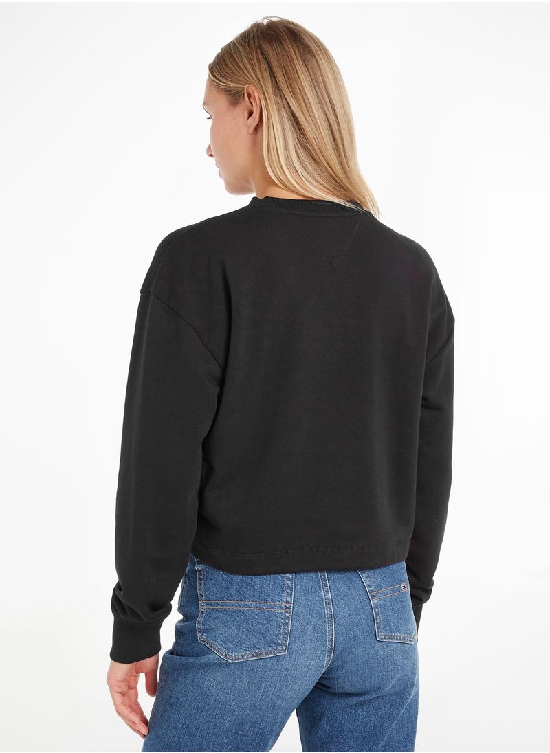 TOMMY JEANS - Crew Neck Logo Sweatshirt - Image 1