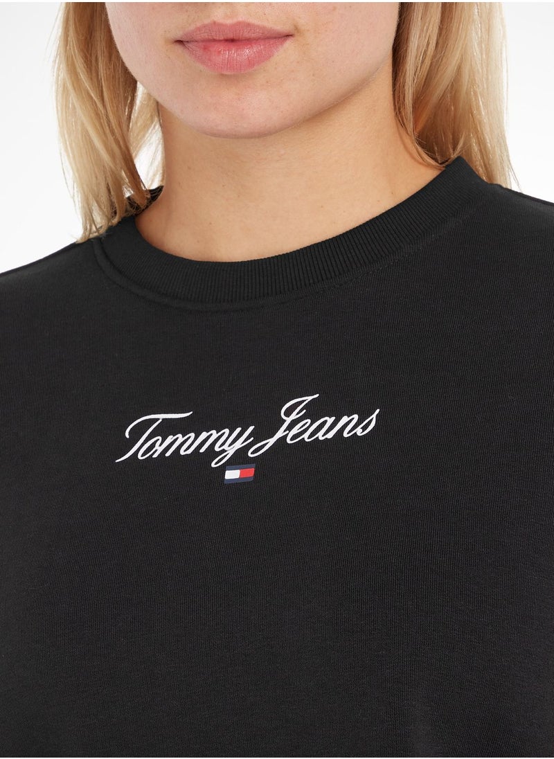 TOMMY JEANS - Crew Neck Logo Sweatshirt - Image 1