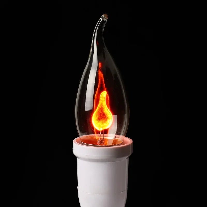 E14/E27 Flame Light Bulb Chandelier Candle Light Flame Flickering LED Bulb Lamp Vintage Flickering Effect Tungsten Candle Lamp - Image 4