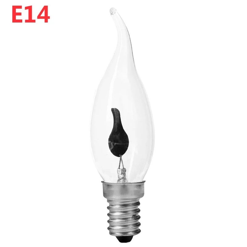 E14/E27 Flame Light Bulb Chandelier Candle Light Flame Flickering LED Bulb Lamp Vintage Flickering Effect Tungsten Candle Lamp - Image 1