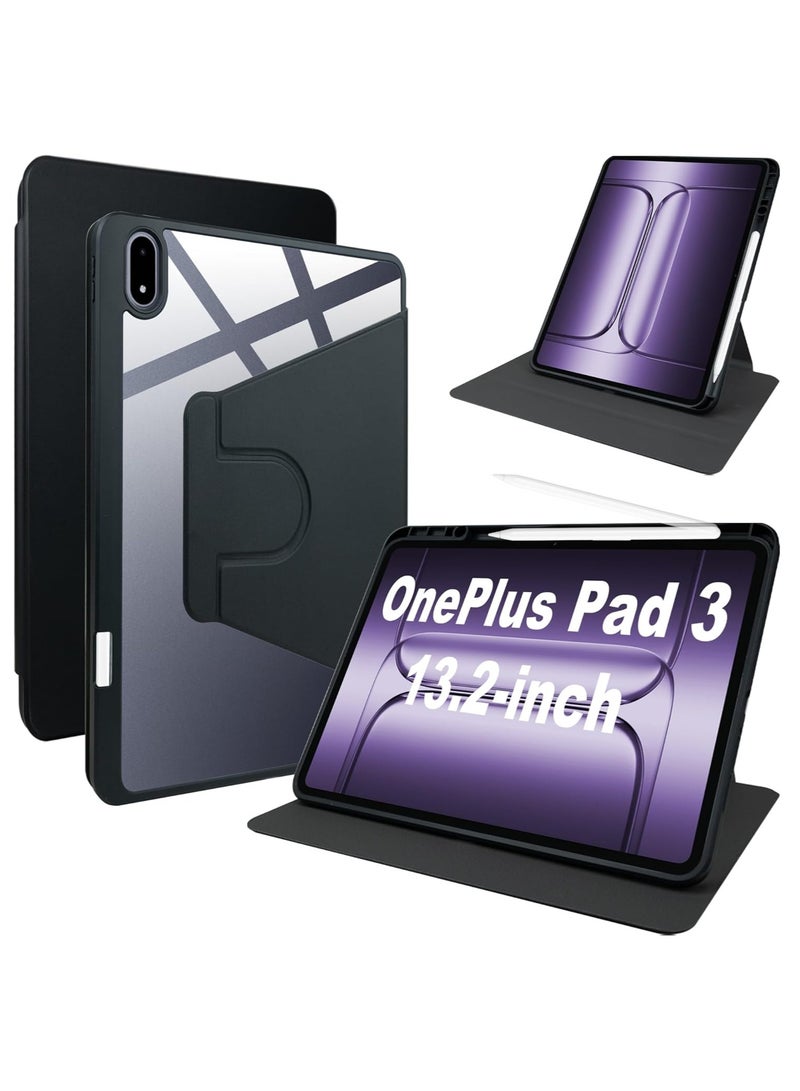 Tablet Case for OnePlus Pad 3 13.2 inch 360° Rotating Kickstand Protective Cover with Pen Slot - Image 1