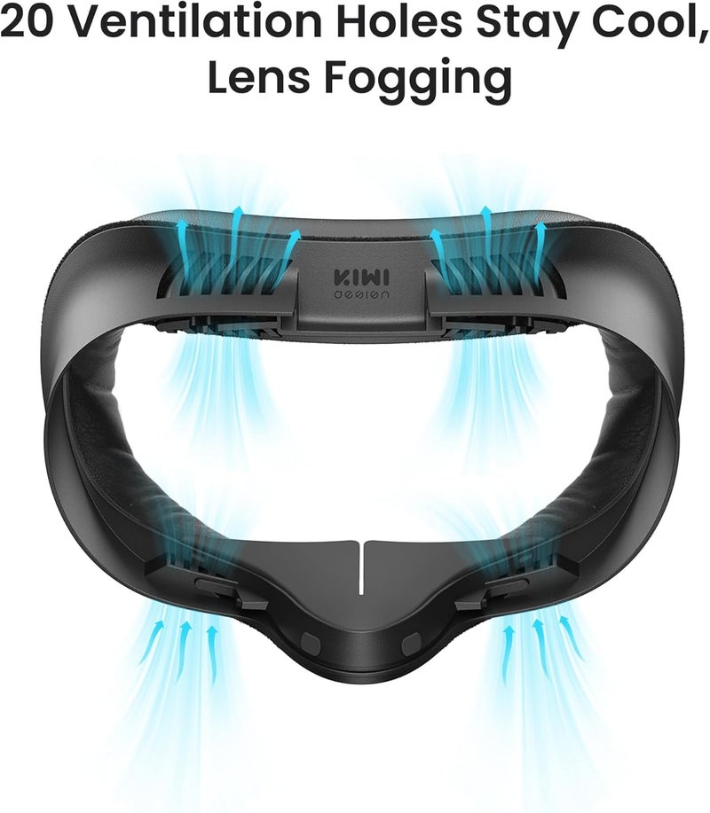 كيوي ديزاين وسادات الواجهة الوجهية من تصميم KIWI V4 المتوافقة مع Oculus/Meta Quest 3S، غير المتوافقة مع Meta Quest 3 - Image 4