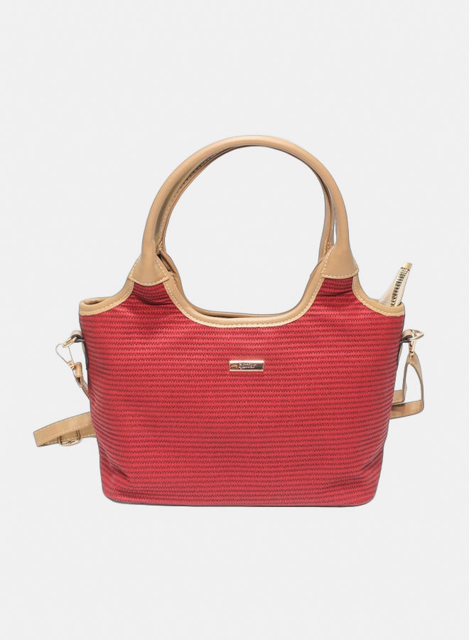 Glitter Bag with Cross Hand - Burgundy - Image 1