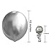 KBZVNAF Silver Metallic Chrome Latex Balloons 50 Pack 12 inch Round Helium Balloons for Birthday Wedding Graduation Baby Shower Party Decorations - Image 4