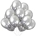 KBZVNAF Silver Metallic Chrome Latex Balloons 50 Pack 12 inch Round Helium Balloons for Birthday Wedding Graduation Baby Shower Party Decorations - Image 2