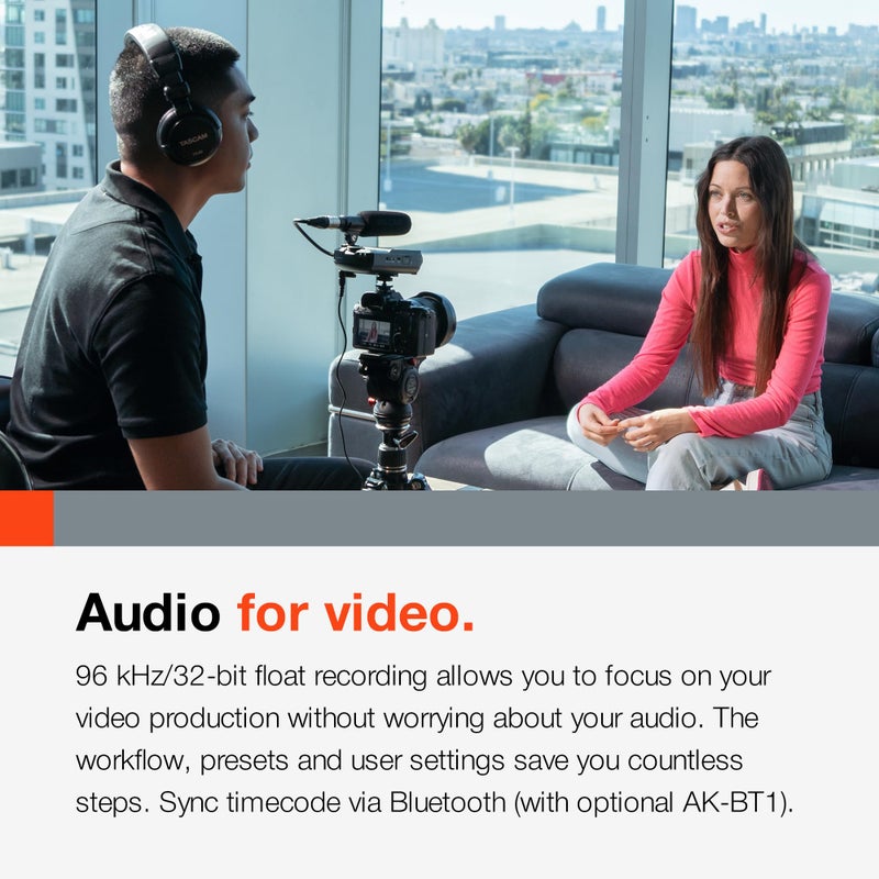 TASCAM Portacapture X6 32-bit Float Portable Audio Recorder, Field Recorder for Video, Music, Podcast, Voice, Podcasting - Image 5