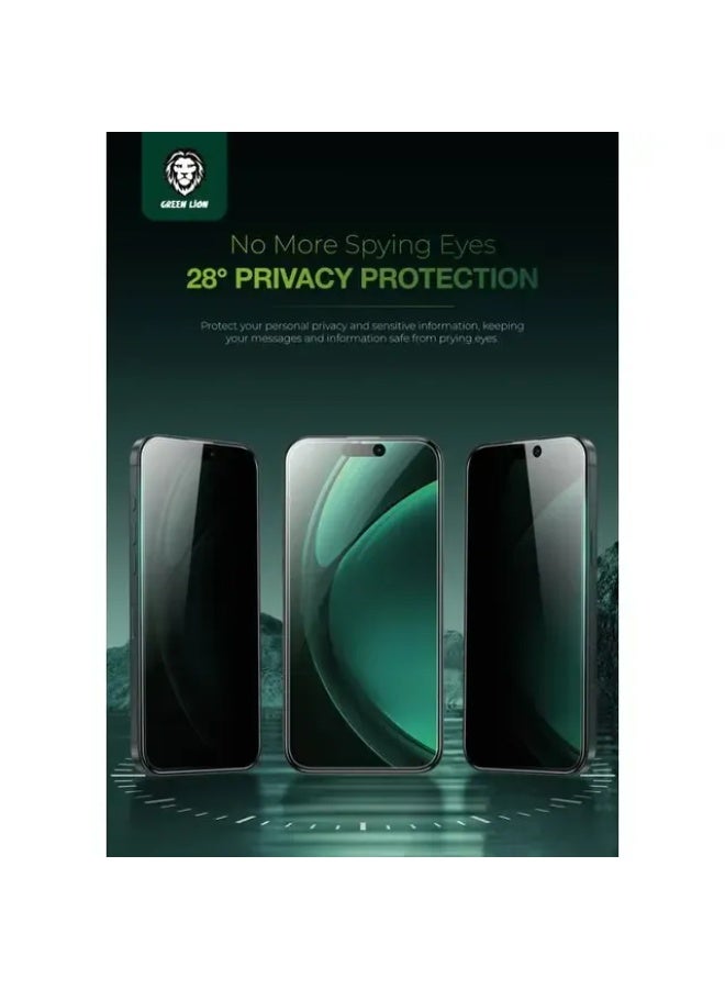 GREEN LION 9H Steve Matte Privacy Anti-Peeping Dull Glass iPhone 17 Pro Max / Bubble Free / Blocked Side Viewing / Grease Resistance / Highly Responsive - Black Edge/Privacy - Image 3
