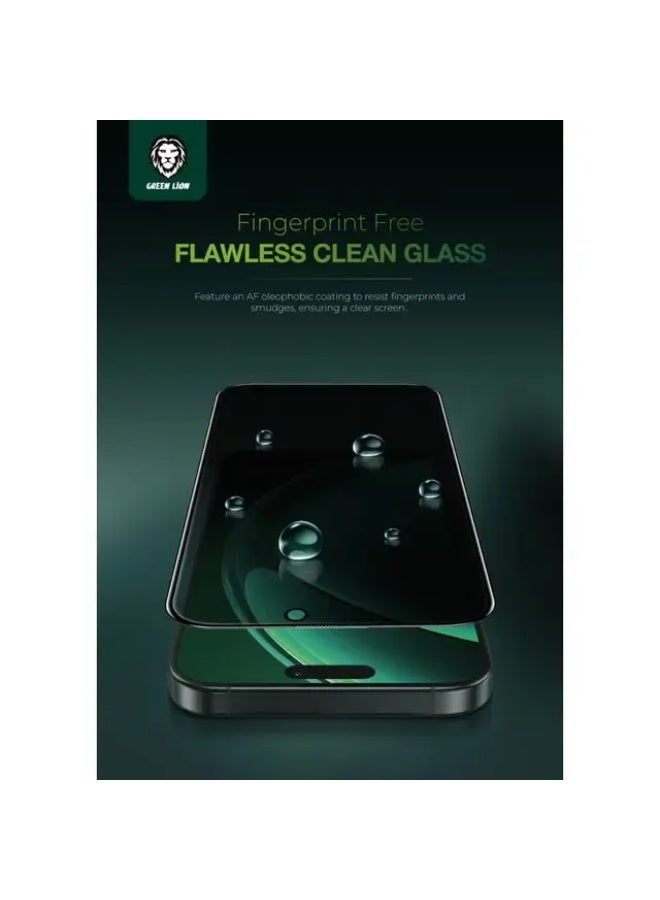 GREEN LION 9H Steve Matte Privacy Anti-Peeping Dull Glass iPhone 17 Pro Max / Bubble Free / Blocked Side Viewing / Grease Resistance / Highly Responsive - Black Edge/Privacy - Image 5