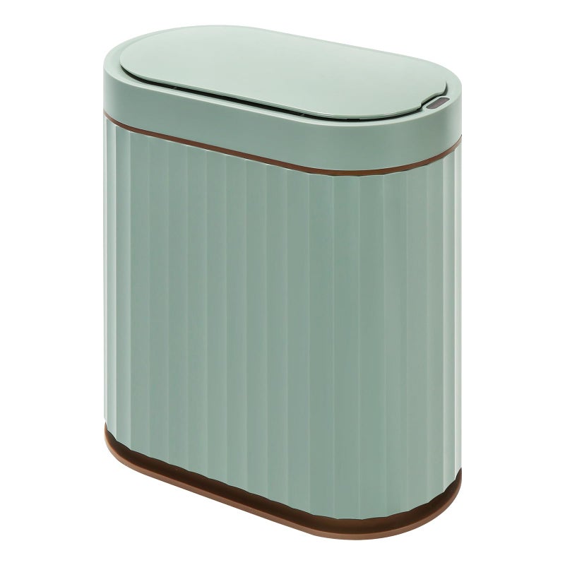 ELPHECO Bathroom Trash Can with Automatic Lid 2 Gallon Sensor Trash Bin, Smart Garbage Can IPX5 Waterproof Trash Bin, Small Slim Trash Can, Motion Sensor Wastebasket for Office, Kitchen, Sage Green - Image 1