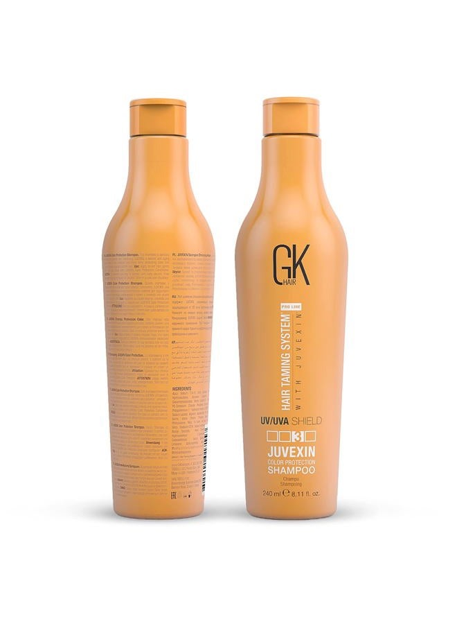 GK Hair Natural Frizz Control Sulfate Free Shield Color protection Shampoo, protecting hair color from UV, Sun Damage fading Protection for Color Treated Dry Damaged Curly Hair (8.11 Fl Oz/240ml) - Image 5
