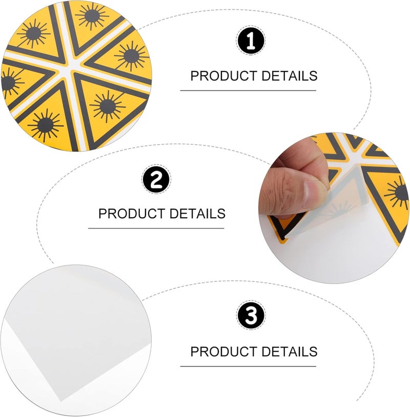 كلاراكو ملصقات تحذيرية من كلاركو - 10 قطع، لافتة تحذير ليزر، ملصق أمان، لافتة تحذير من مخاطر الليزر، ملصق كاشط غير قابل للانزلاق - Image 4