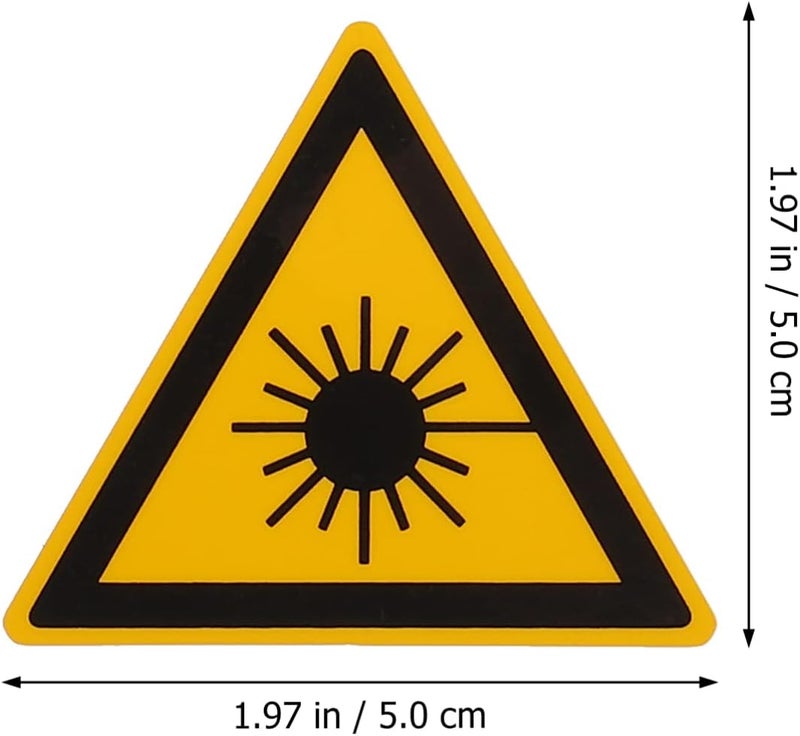 كلاراكو ملصقات تحذيرية من كلاركو - 10 قطع، لافتة تحذير ليزر، ملصق أمان، لافتة تحذير من مخاطر الليزر، ملصق كاشط غير قابل للانزلاق - Image 2