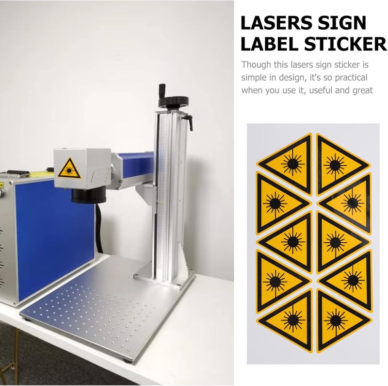 كلاراكو ملصقات تحذيرية من كلاركو - 10 قطع، لافتة تحذير ليزر، ملصق أمان، لافتة تحذير من مخاطر الليزر، ملصق كاشط غير قابل للانزلاق - Image 5