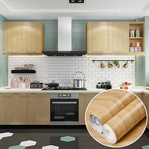 TAOGIFT Self Adhesive Thick Wood Vinyl Shelf Cabinets Liner Furniture Paper Wallpaper for Walls Kitchen Cabinets Shelves Table Countertop Desk Sticker 15.7"x117" - Image 5