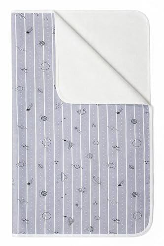 YIVEKO Baby Waterproof Bed Pad Washable Mattress Pad Reusable Underpads Bed Wetting Incontinence Cover for Baby Toddler Children and Adults-Gray Sky - Image 1